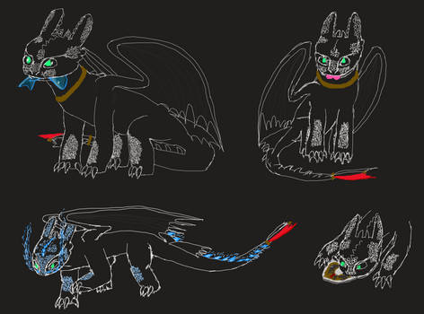 Toothless Doodle batch 009-012