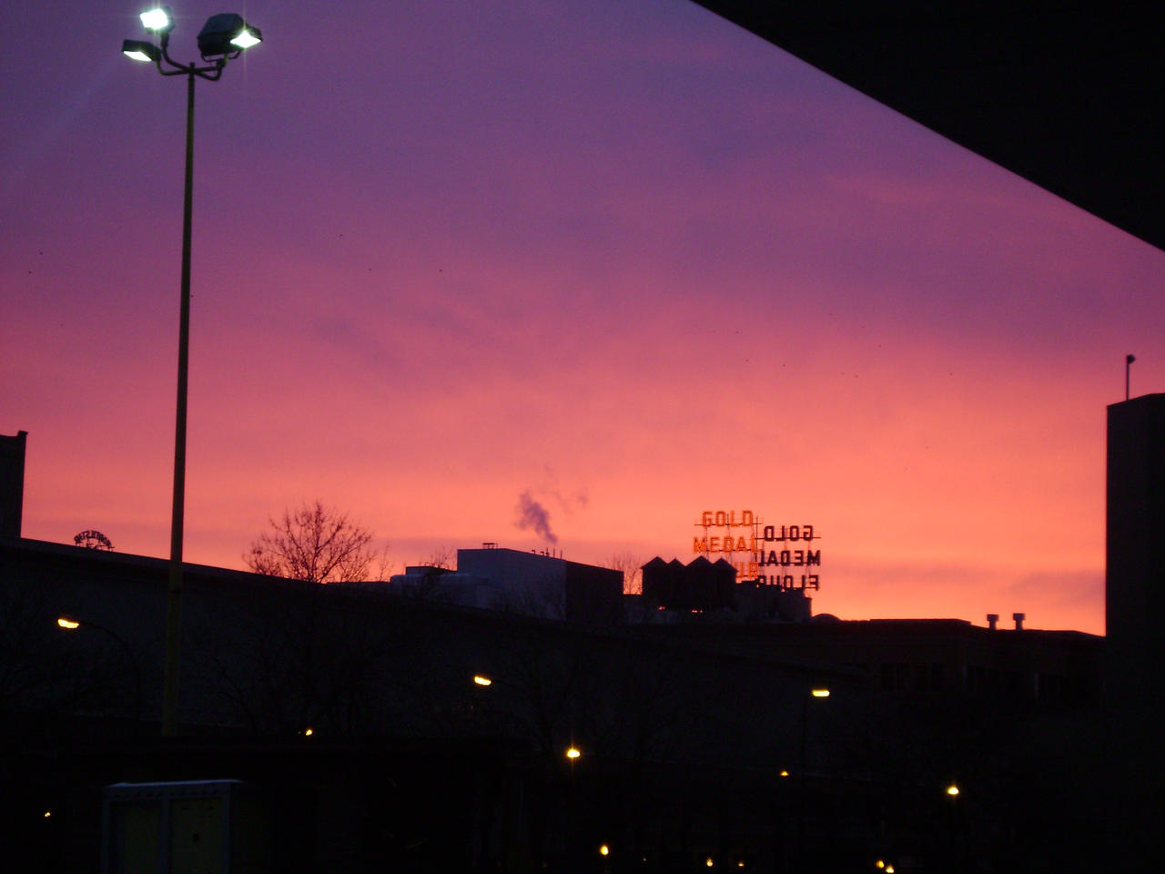 Red Dawn Over Minneapolis