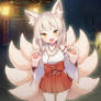 Dreamy cinematic anime, petite fox spirit girl