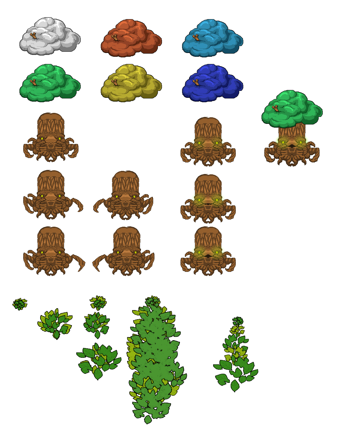 Pixel Tree Boss Tree Boss- 2D pixel art sprite sheet by seanroydesign on DeviantArt