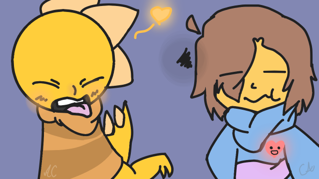 MONSTER KID AND FRISK!