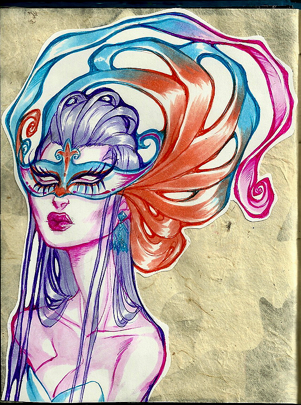 COPIC - mask lady