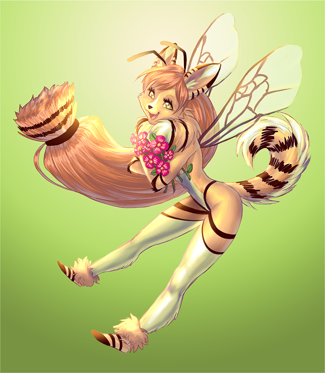 Commission - kitty honey bee