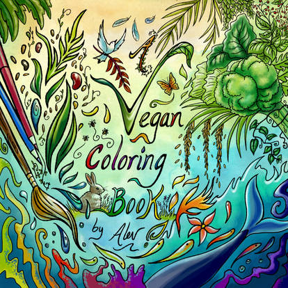 A Vegan Coloring Book Cover