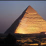 Pyramid at night