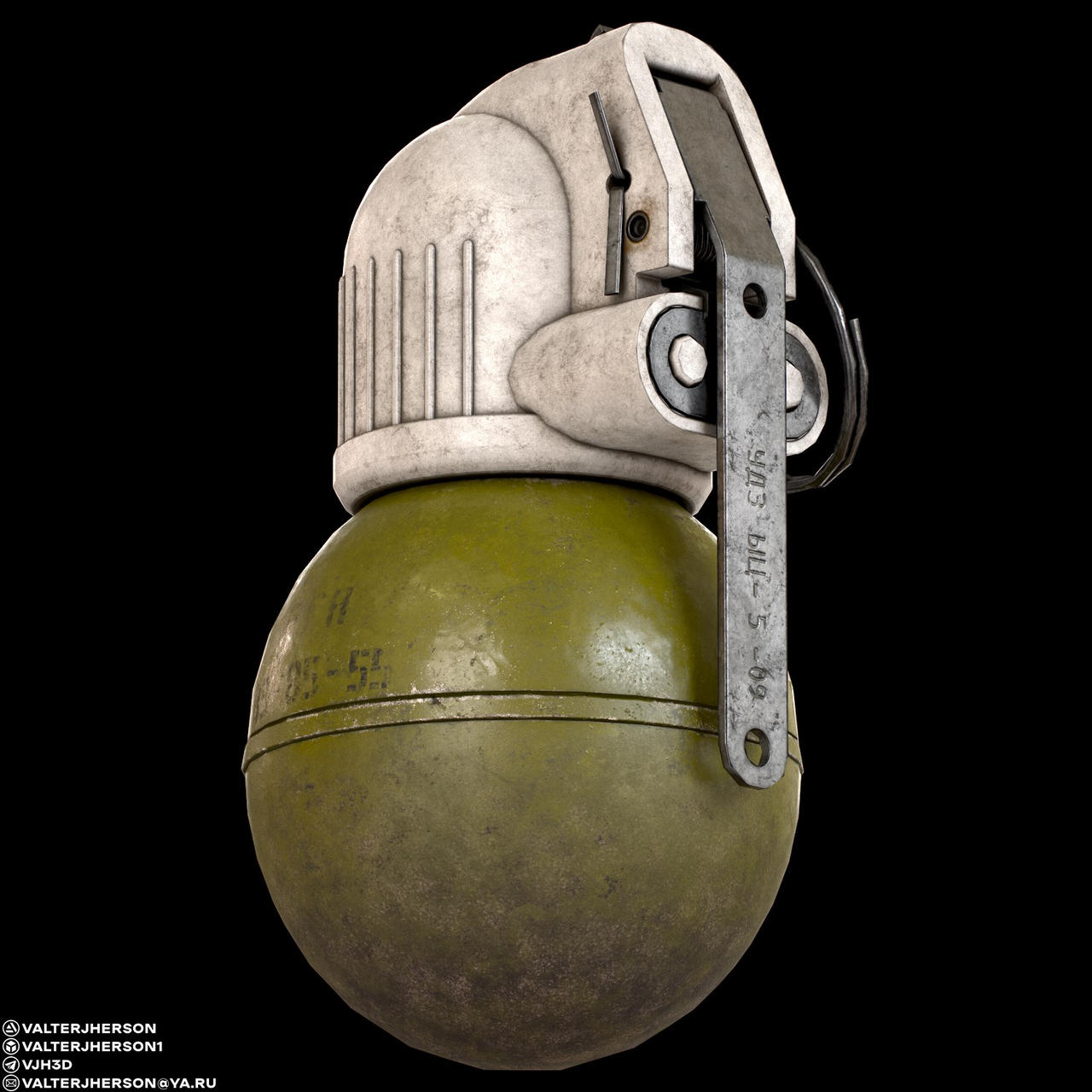 RGO (+RGN) Grenade Lowpoly Gameready Free 3D Model by ValterJHerson on ...