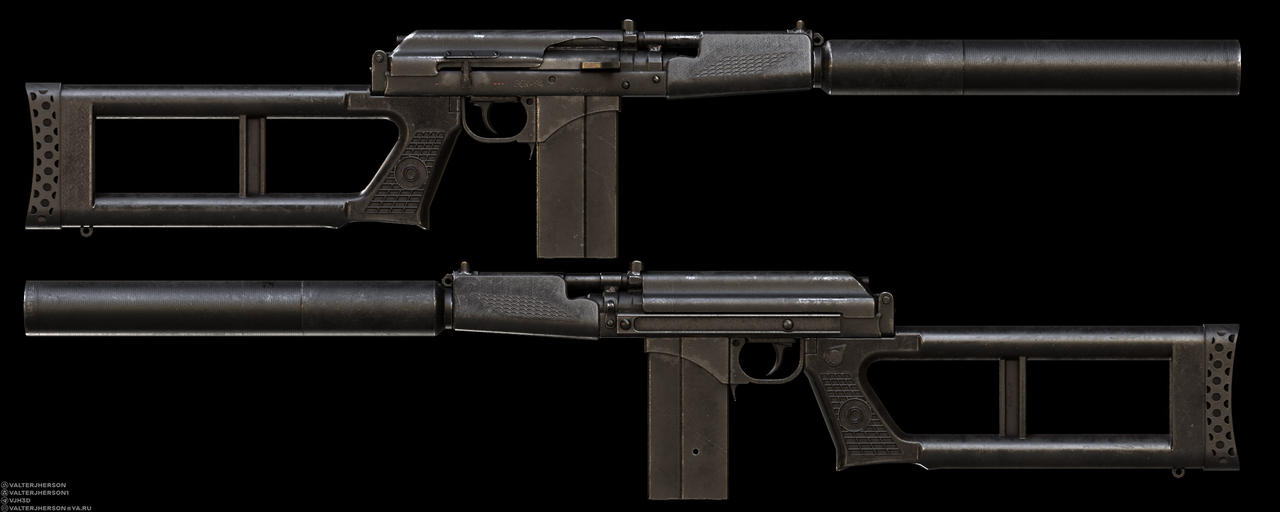 Vsk Rifel VSK94 Sniper Rifle Gameready Lowpoly Free 3D Model by ValterJHerson on ...
