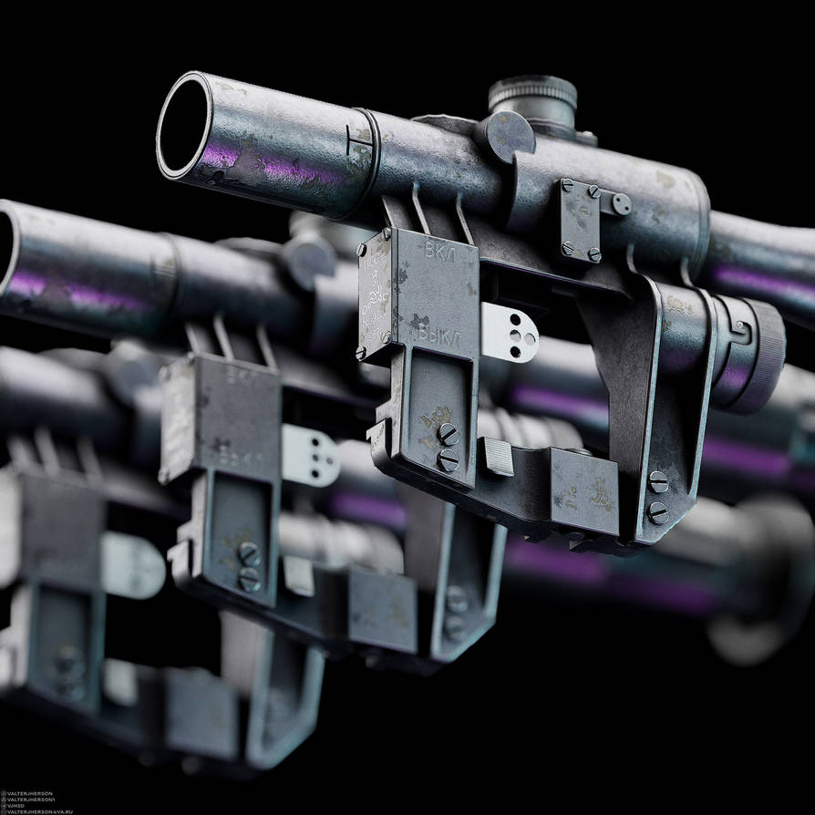Pso Scope PSO-1 Sniper Scope Lowpoly Gameready 3D Model by ValterJHerson on ...