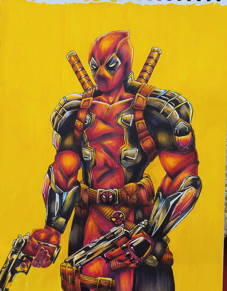 Deadpool fanart completed by Cookiexslayerx88 on DeviantArt