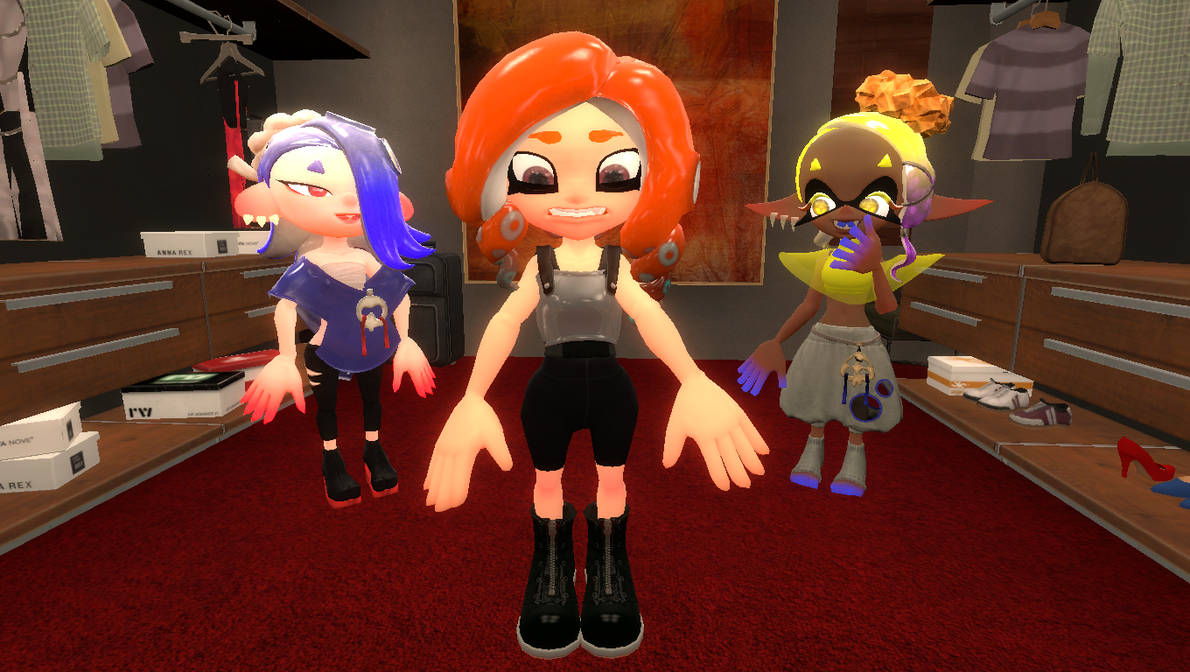 Mayette Tries Out The Undercover Octoling Suit by ManSantos on DeviantArt