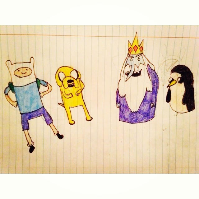 finn jake ice king and gunther by missmurdercaro on DeviantArt