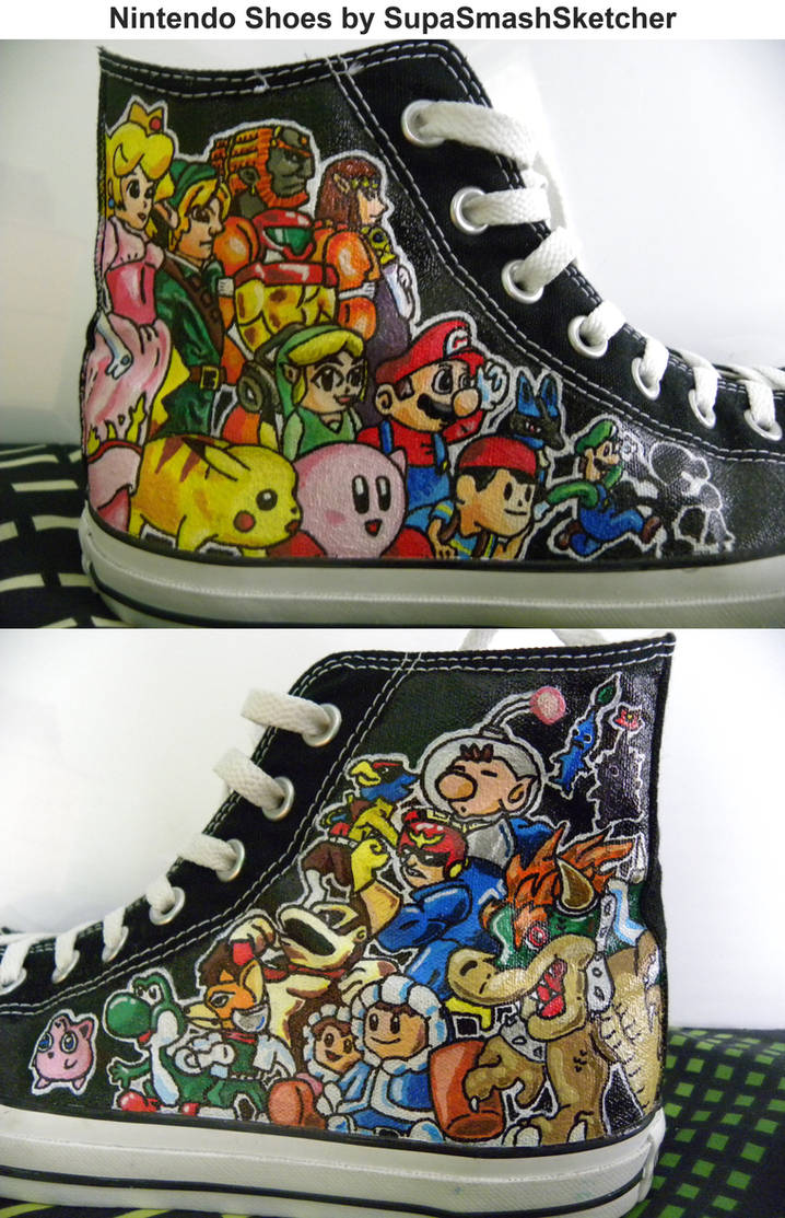 Super Mario Custom Converse Shoes