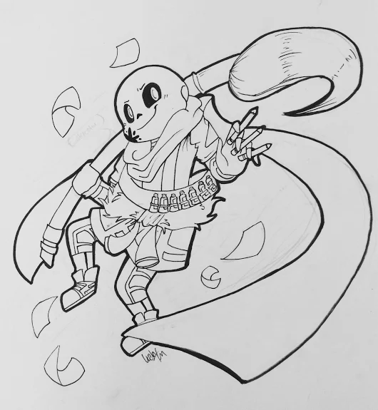 random drawing of Ink Sans because I can : r/Undertale