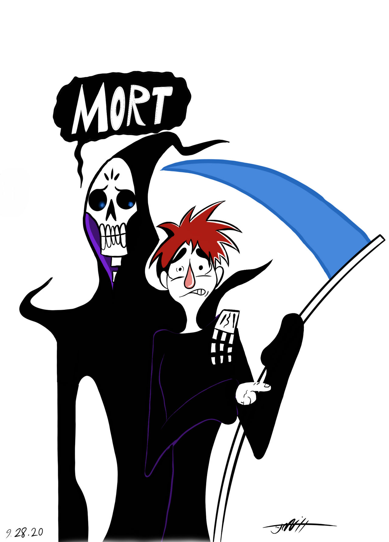 Begin Mort Mort and Death art by cagedcreature on DeviantArt