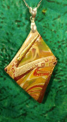 Mokume gane pendant detail