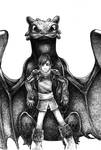 Hiccup and Toothless by Zinfer