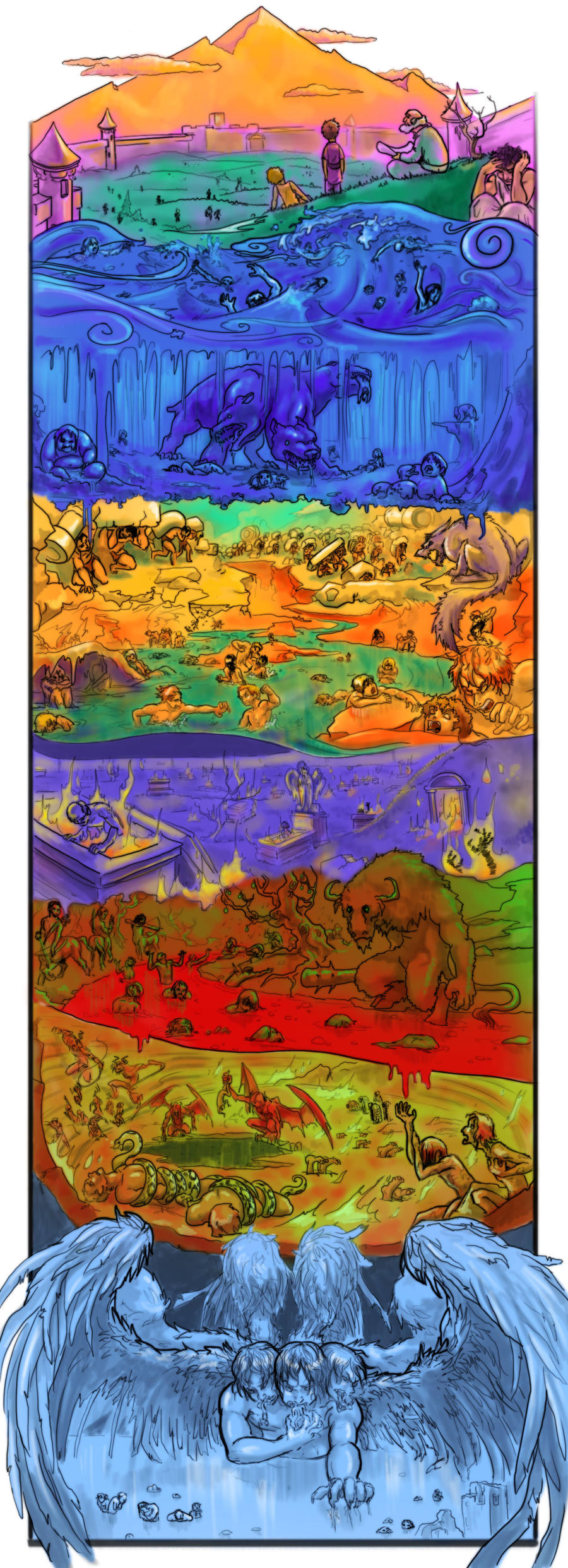 Dante's Inferno Levels of Hell by Zinfer on DeviantArt
