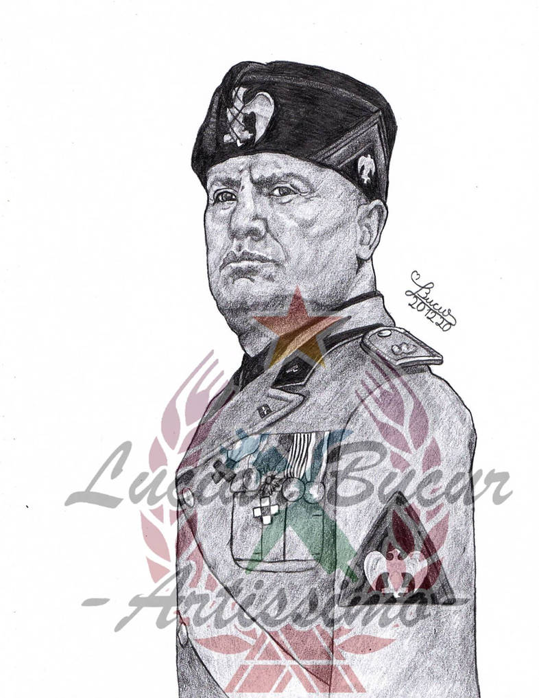Benito Mussolini Drawing by LucianBucur on DeviantArt