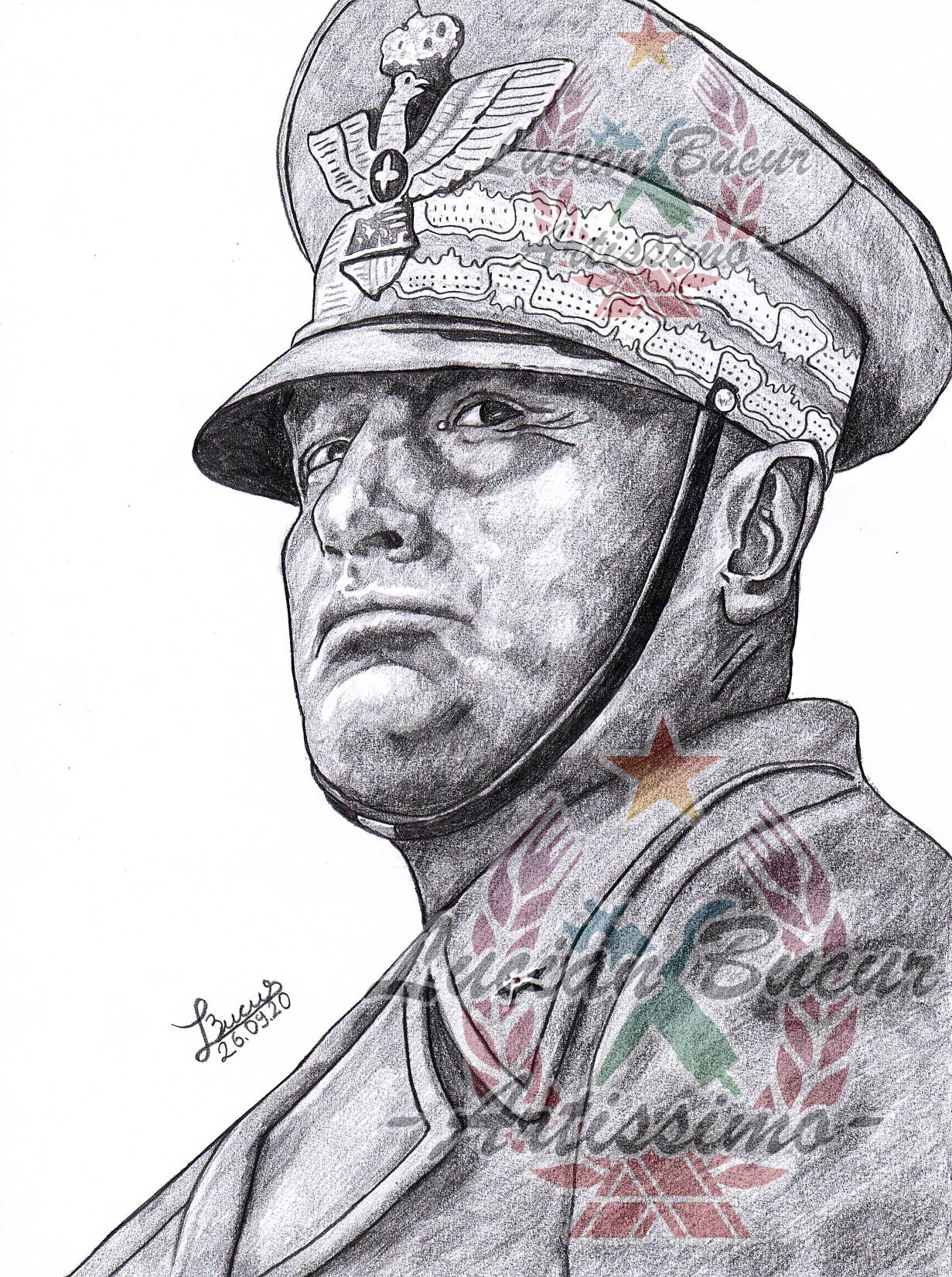 Benito Mussolini Drawing by LucianBucur on DeviantArt