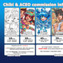 Chibi and Aceo commission information