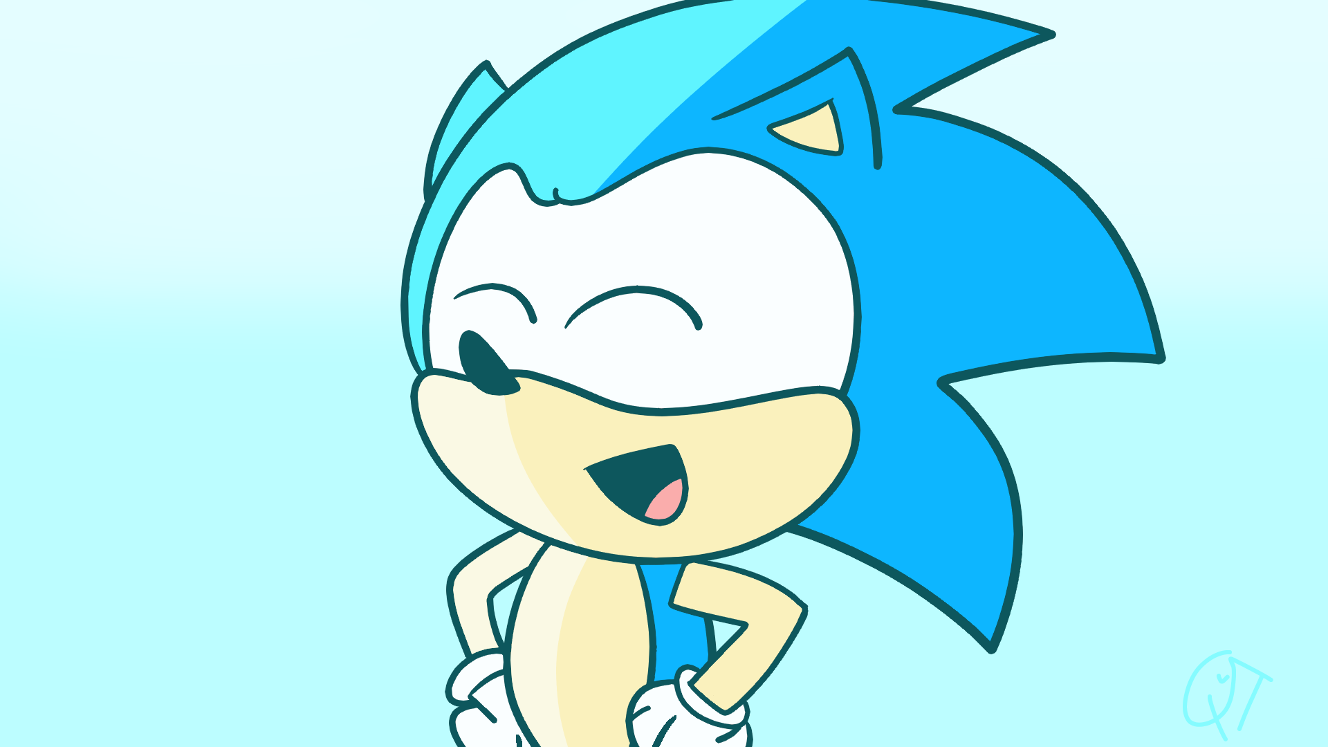 Sonic Laughing by QToons on DeviantArt