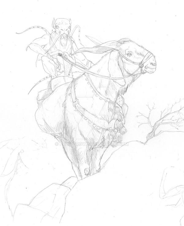 Kobold on their goat by fruitcrow on DeviantArt