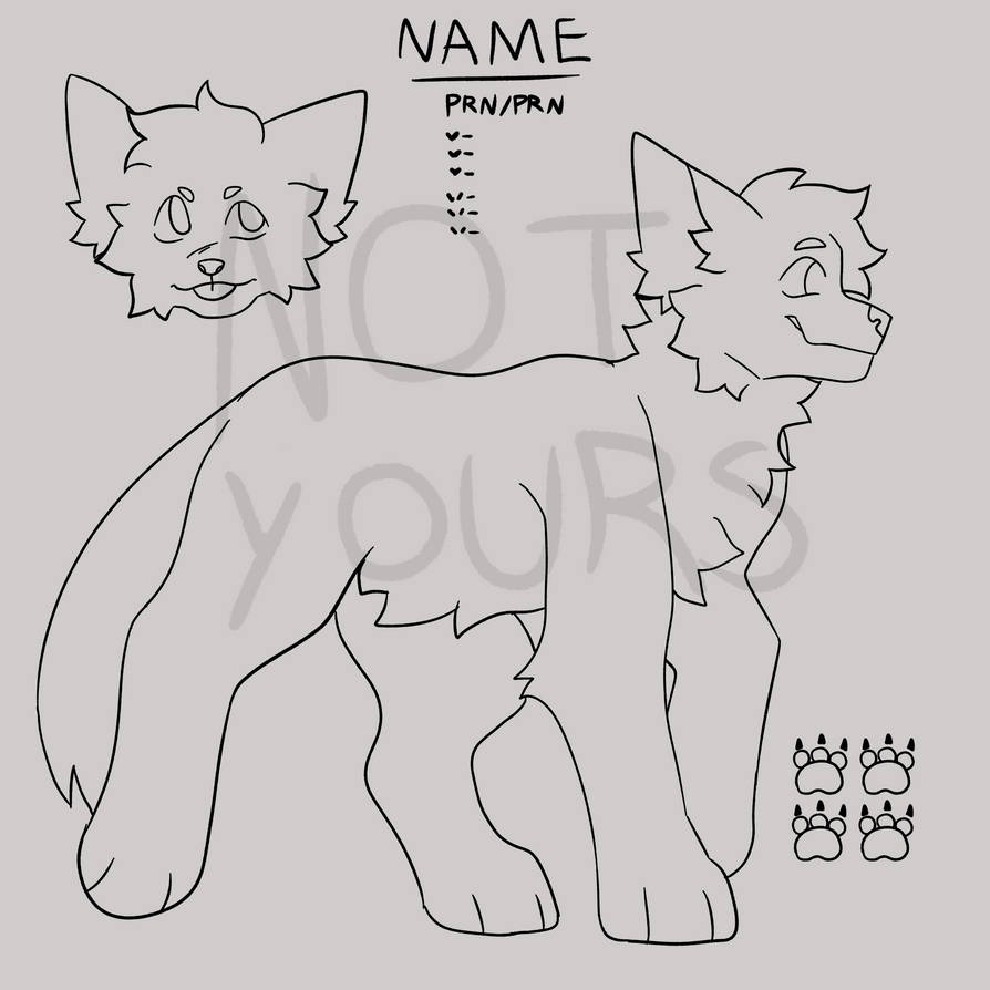 P2U canine ref sheet base by SkeletonESC on DeviantArt