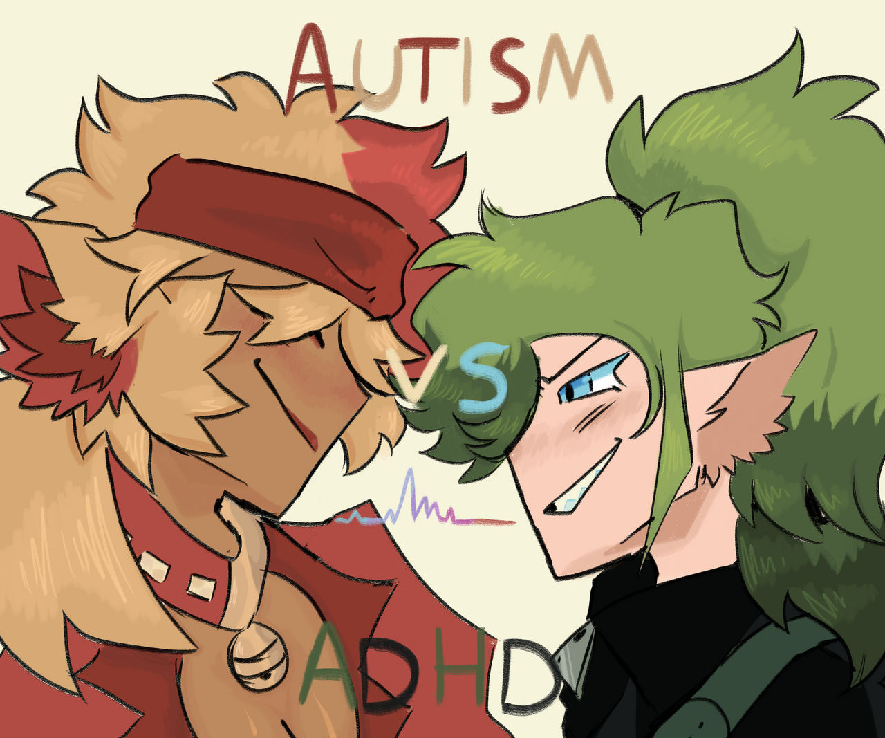 Adhd Deviantart Autism Vs Adhd by SkeletonESC on DeviantArt