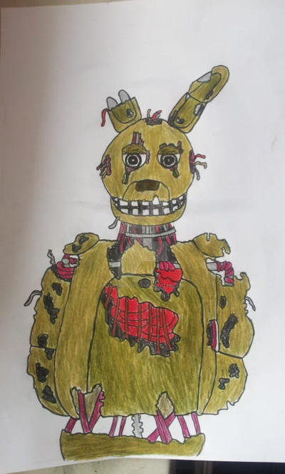 Springtrap draw by xXQueenPurpleXx on DeviantArt