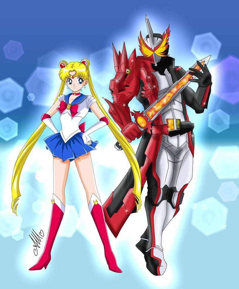 Kamen rider saber and sailor moon by marioanello on DeviantArt