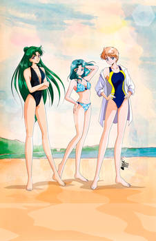 Setsuna Haruka and Michiru