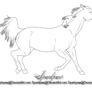 Free Horse Lineart 07