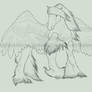Draft Pegasus Standing Lineart