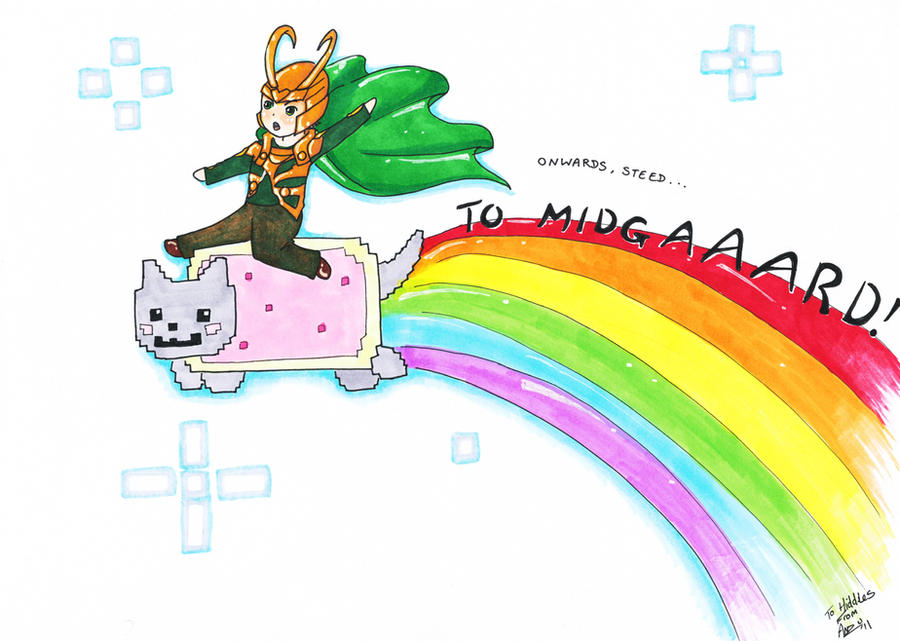 The adventures of Nyan Cat and Loki