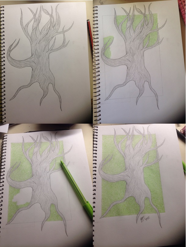 Draw Negative Space Tree Green Negative Space Tree by SilverRabbits on DeviantArt