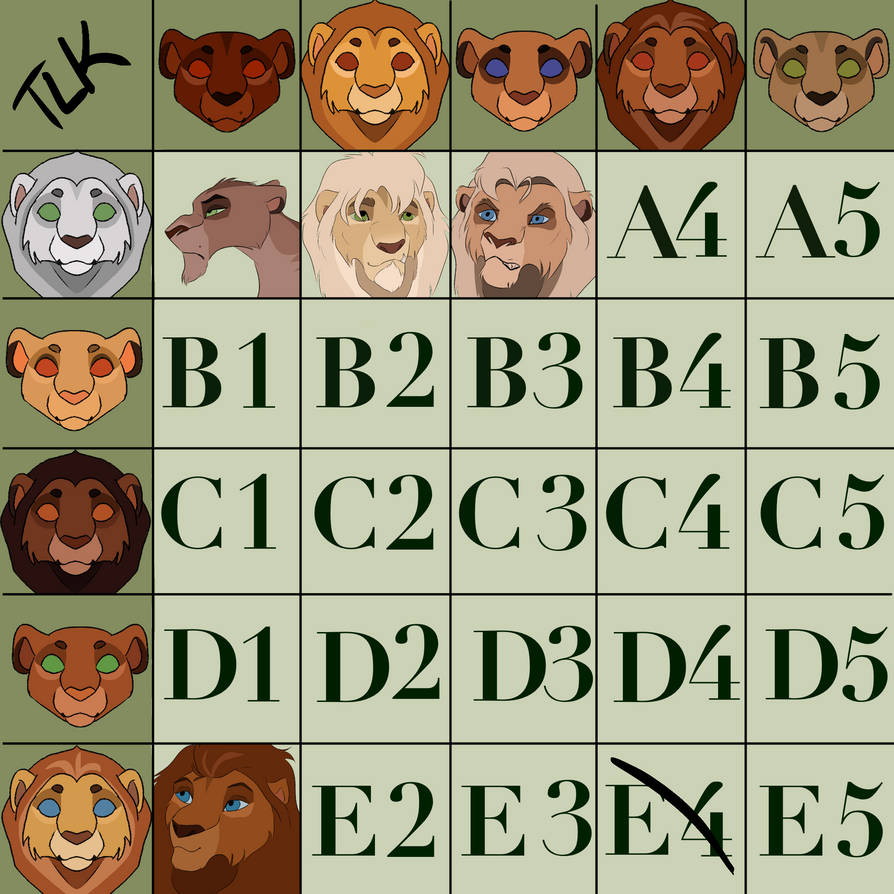 Breeding Grid TLK Breeding Grid by TheMadSketcher1 on DeviantArt
