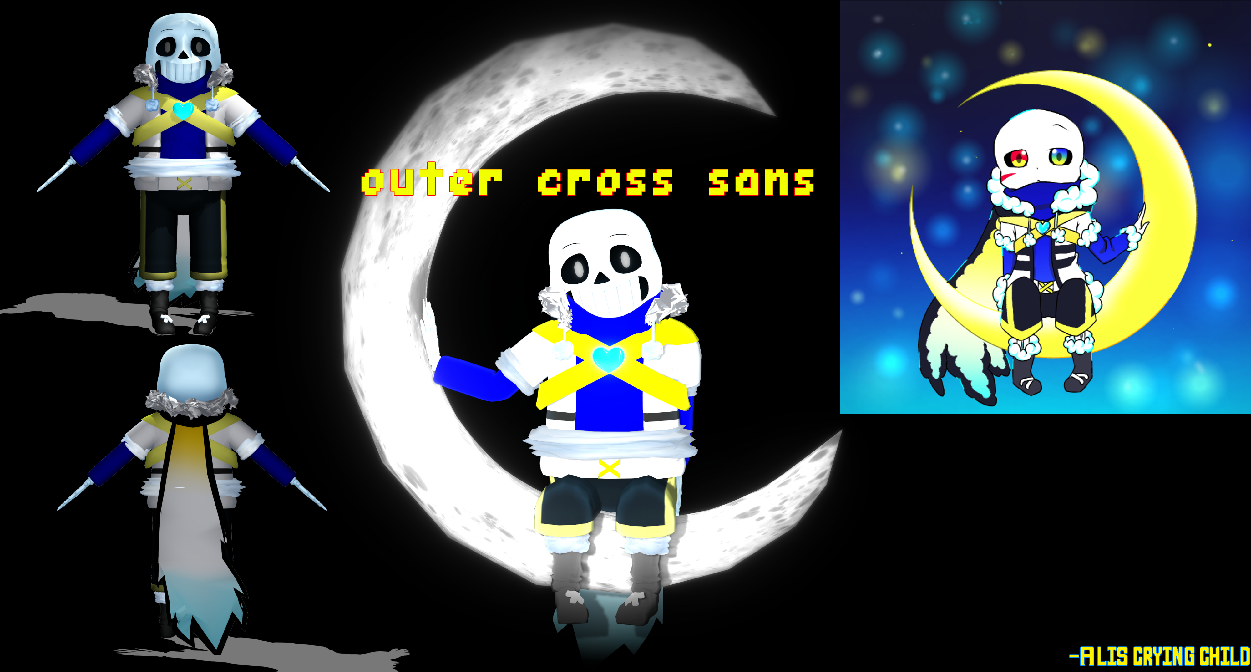 Pixilart - cross sans uploaded by yurikomoth