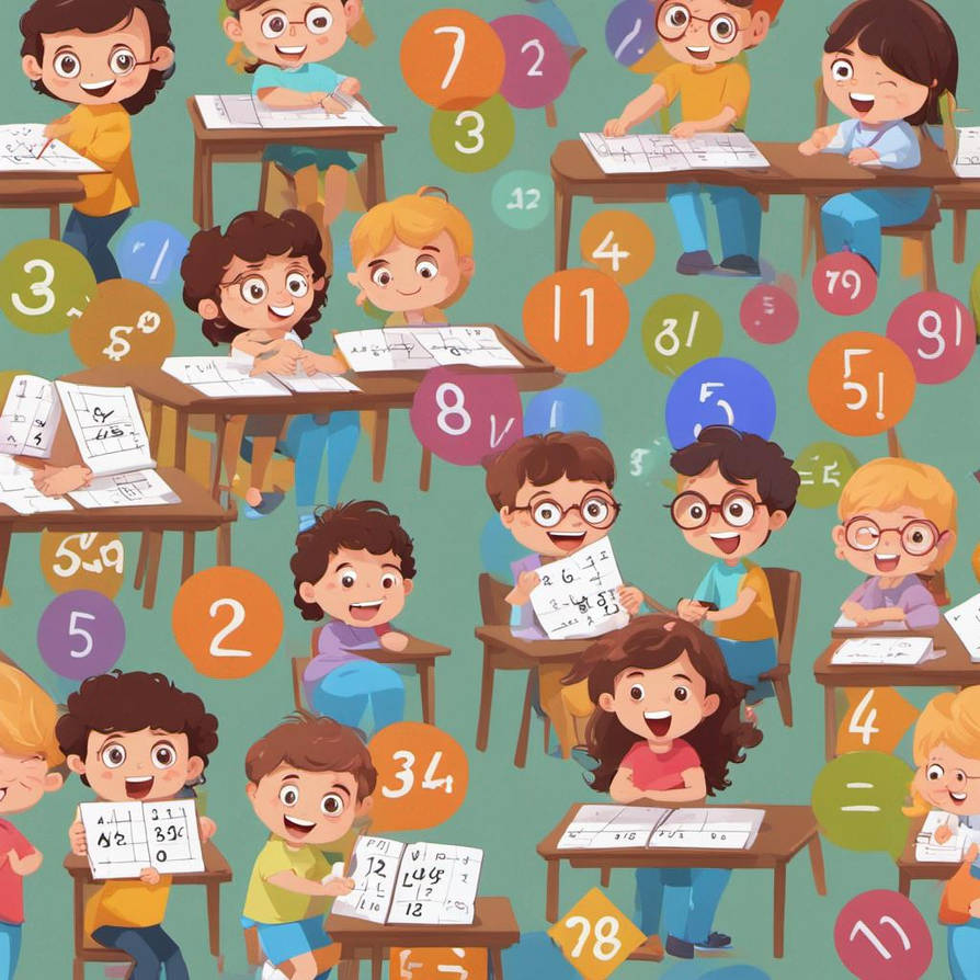 Small happy little kids learning about math by ayahassabo on DeviantArt