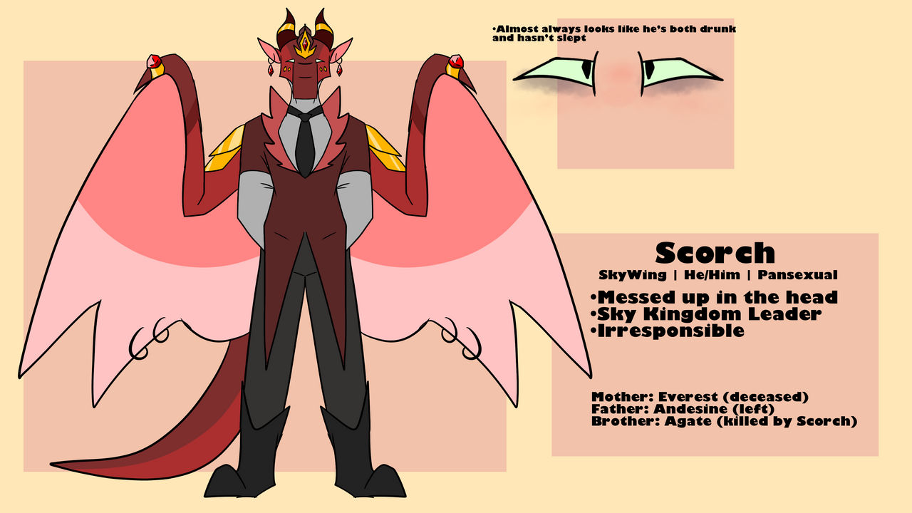 Scorch reference sheet by LusterTheSandwing on DeviantArt