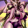 YCH commission : Reclusia, black swimsuit