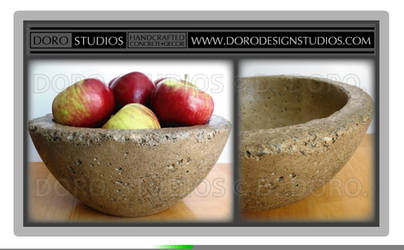 Concrete Fruit Bowl / Centerpiece by Doro-Studios