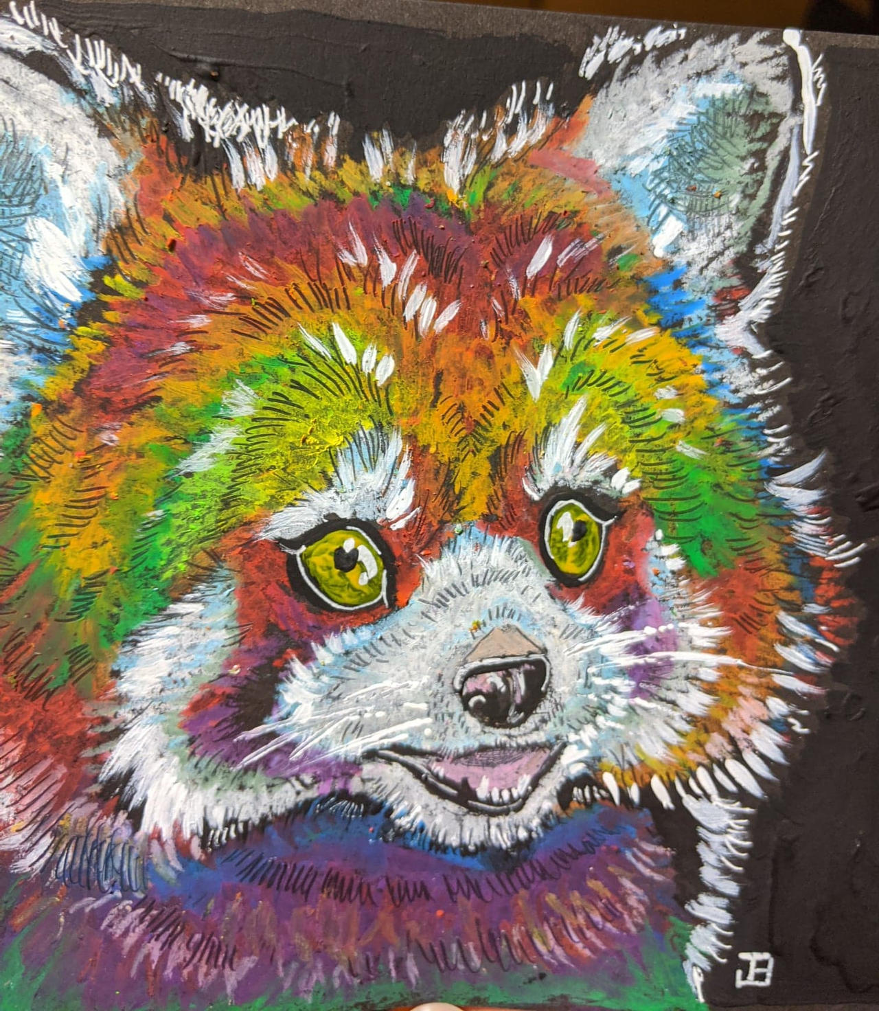 Rainbow Red Panda by windmillx on DeviantArt