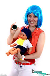 Bulma and baby Trunks Cosplay