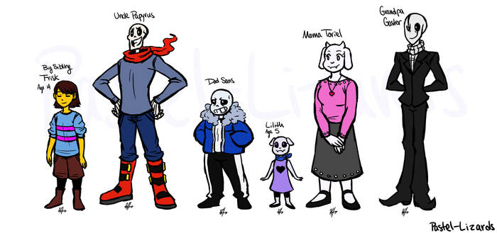 Undertale Family Sketches