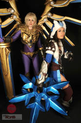 Snowstorm Sivir and Aether Wing Kayle Cosplays