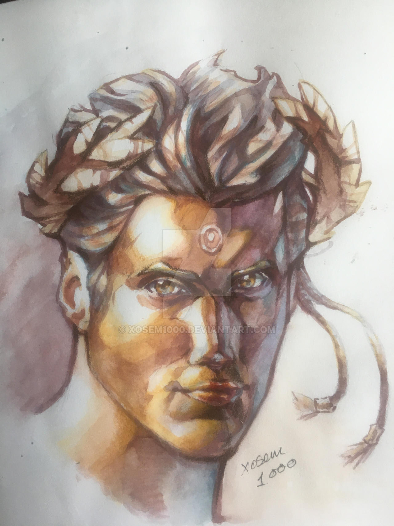 Apollo Sketch in Watercolor by xosem1000 on DeviantArt