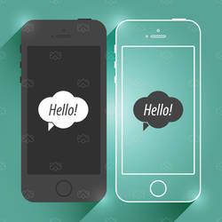 Mobile Device Flat Vector Smartphone