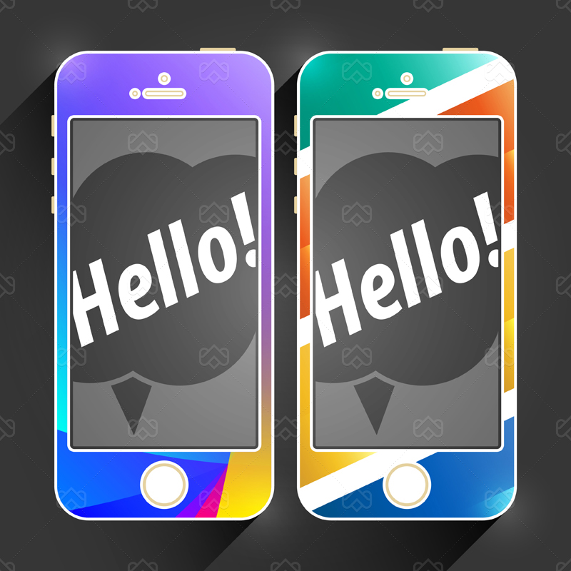 Mobile Device Flat Vector Smartphone