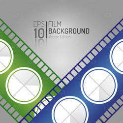 Vintage Cinema Film Isolated Vector