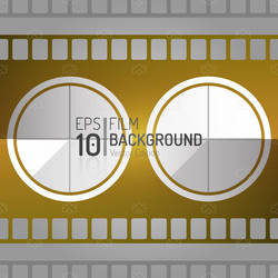 Vintage Cinema Film Isolated Vector